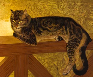 Sommer, kat på en balustrade, 1909